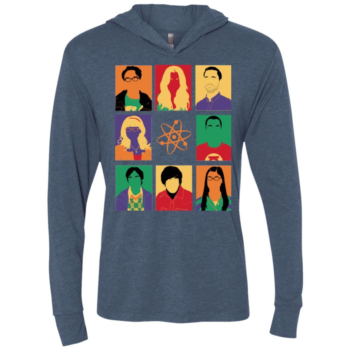 Theory pop Triblend Long Sleeve Hoodie Tee