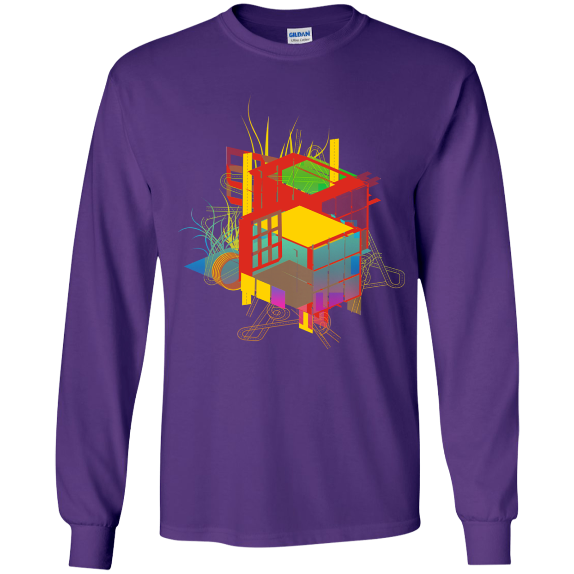 Rubik's Building Youth Long Sleeve T-Shirt