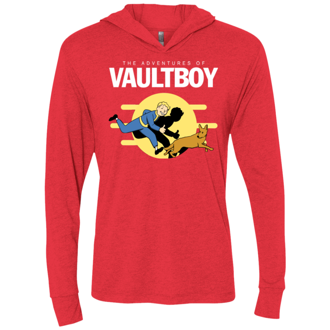 Boy and his dog Triblend Long Sleeve Hoodie Tee