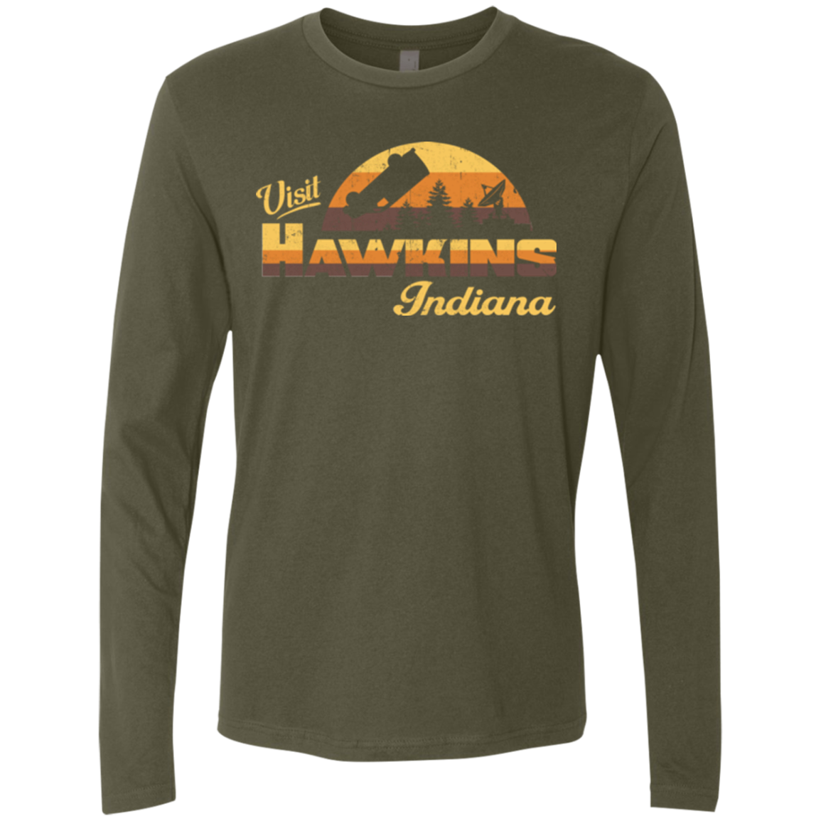 Visit Hawkins Men's Premium Long Sleeve