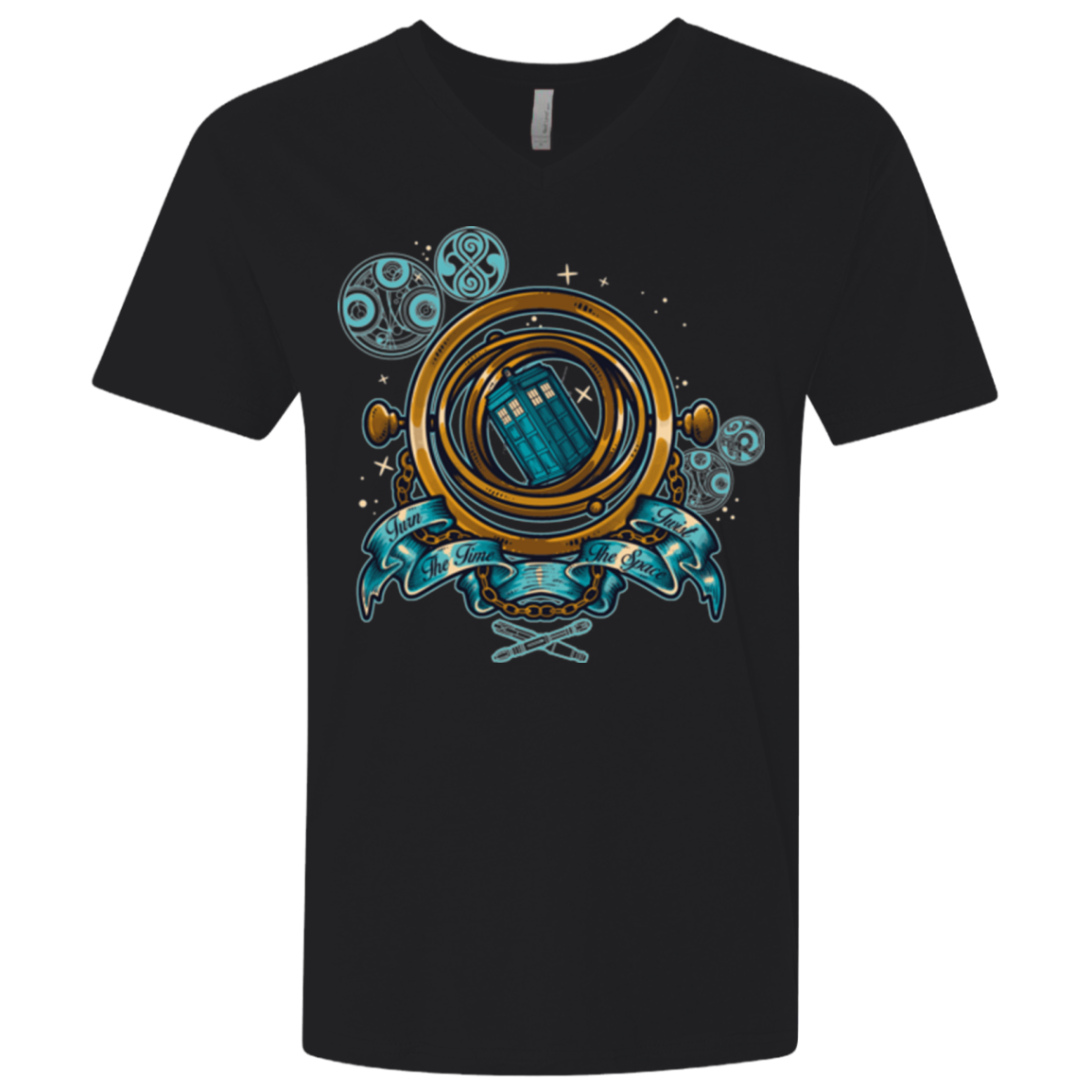 TURN THE TIME TWIST THE SPACE Men's Premium V-Neck