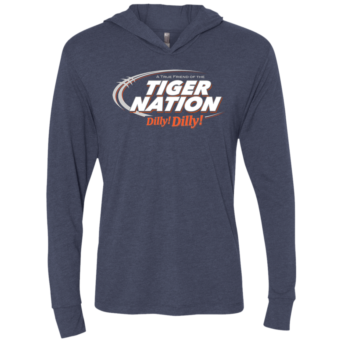 Auburn Dilly Dilly Triblend Long Sleeve Hoodie Tee