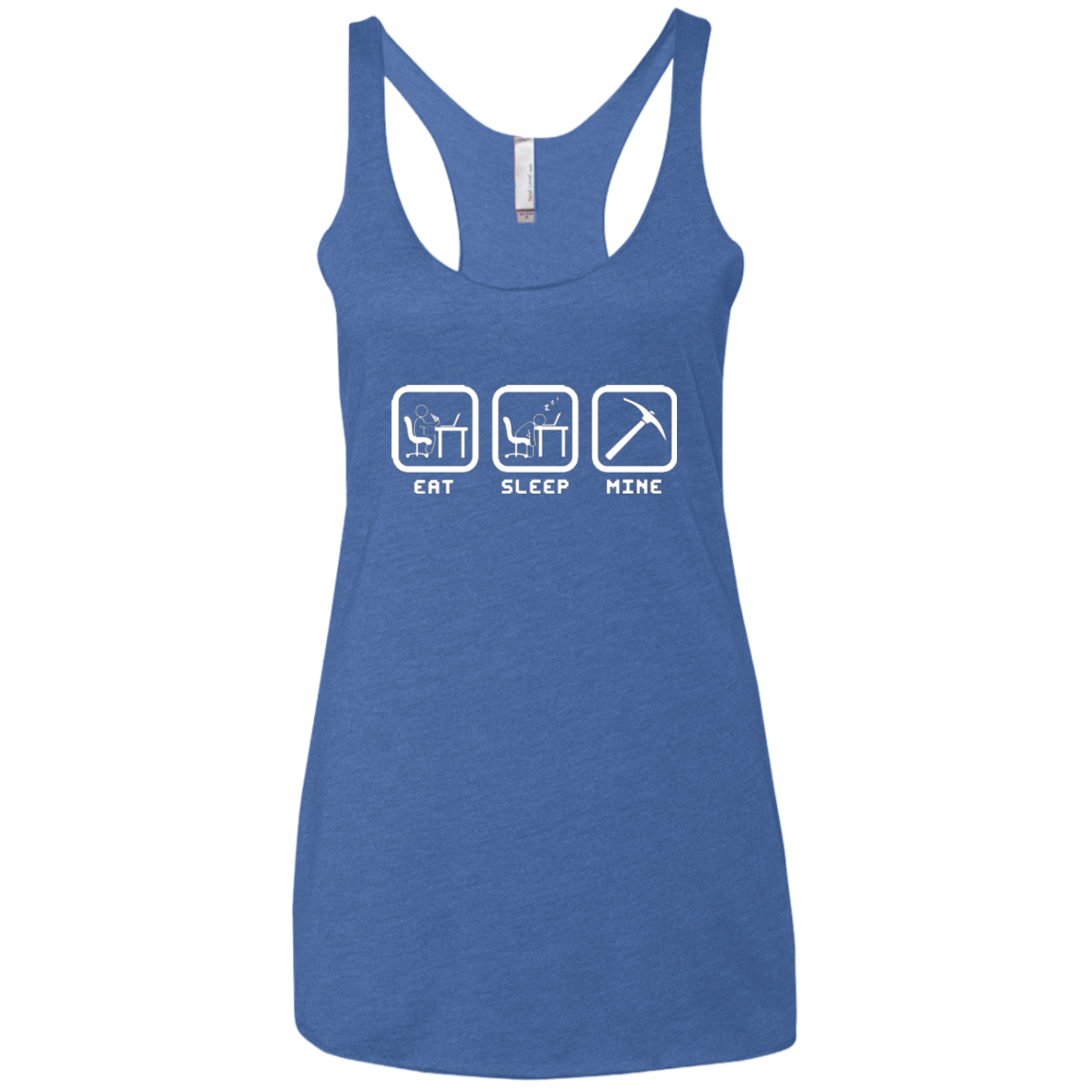 Eat Sleep Mine Women's Triblend Racerback Tank