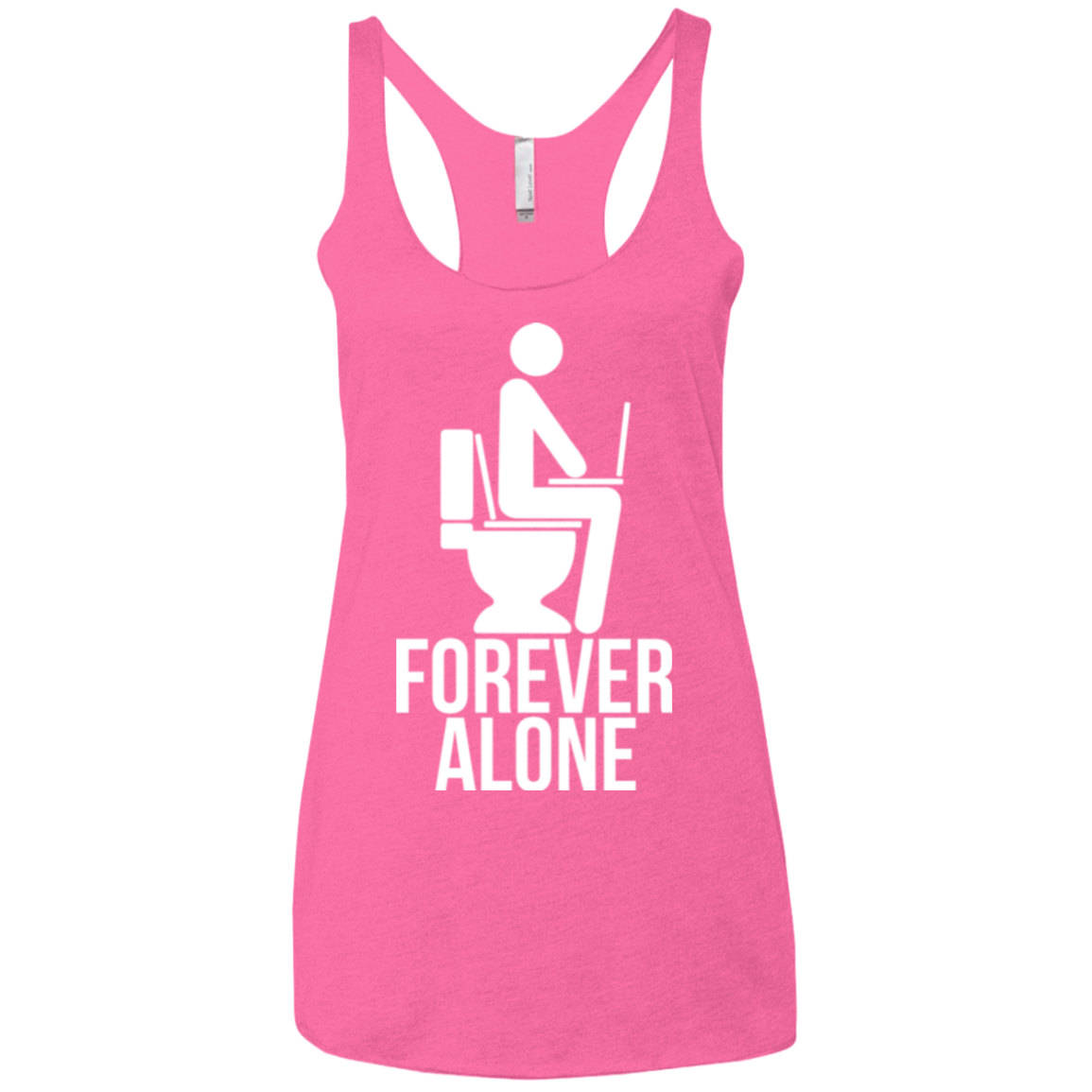 Forever alone Women's Triblend Racerback Tank