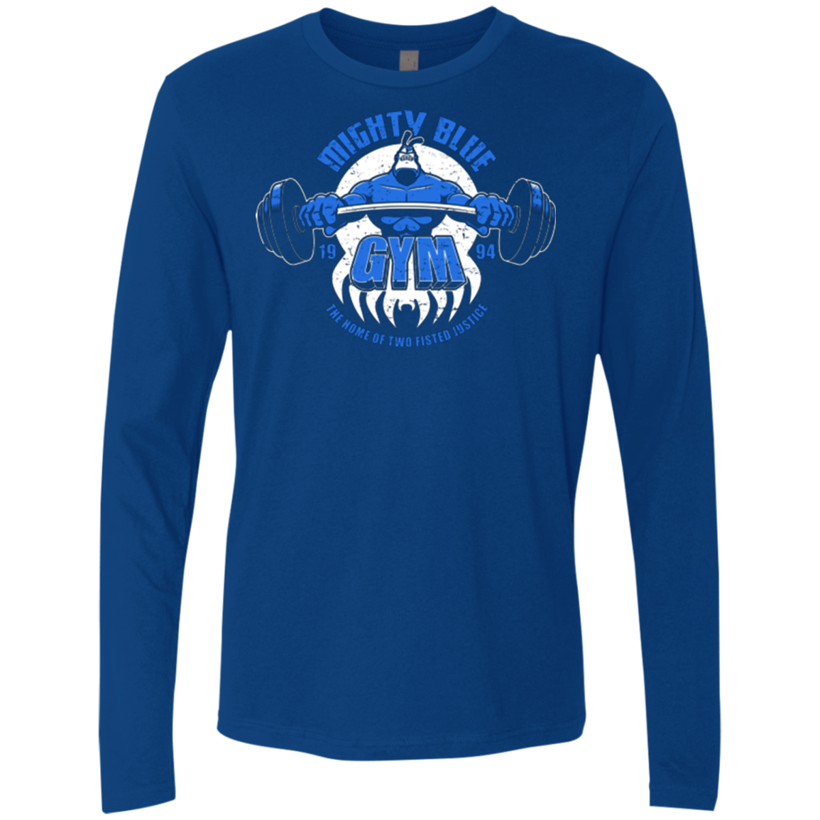 Mighty Blue Gym Men's Premium Long Sleeve