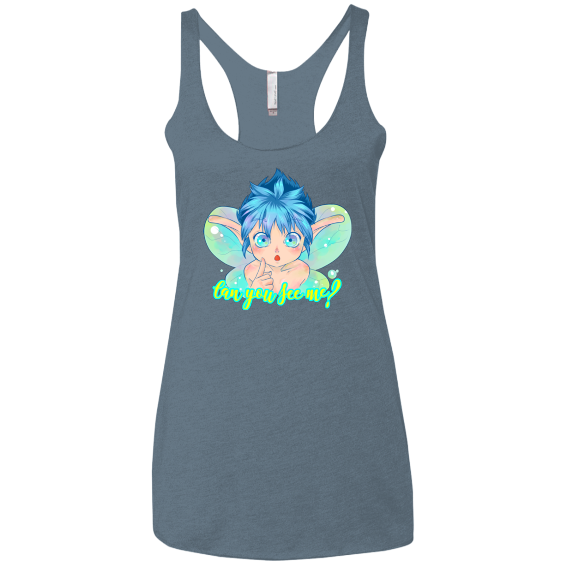Can you see me Women's Triblend Racerback Tank