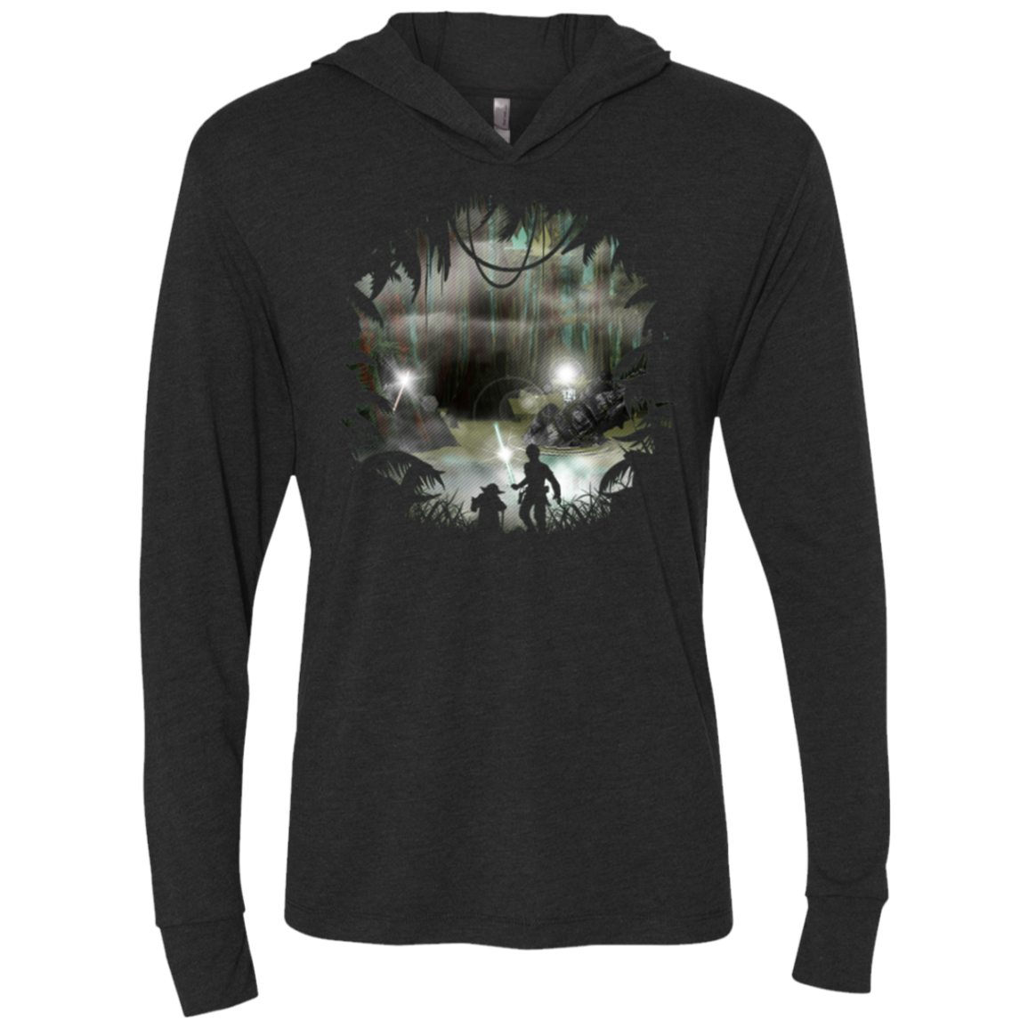 Face your Fears Triblend Long Sleeve Hoodie Tee