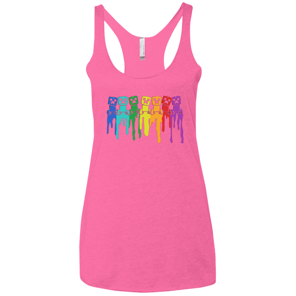 Rainbow Creeps Women's Triblend Racerback Tank