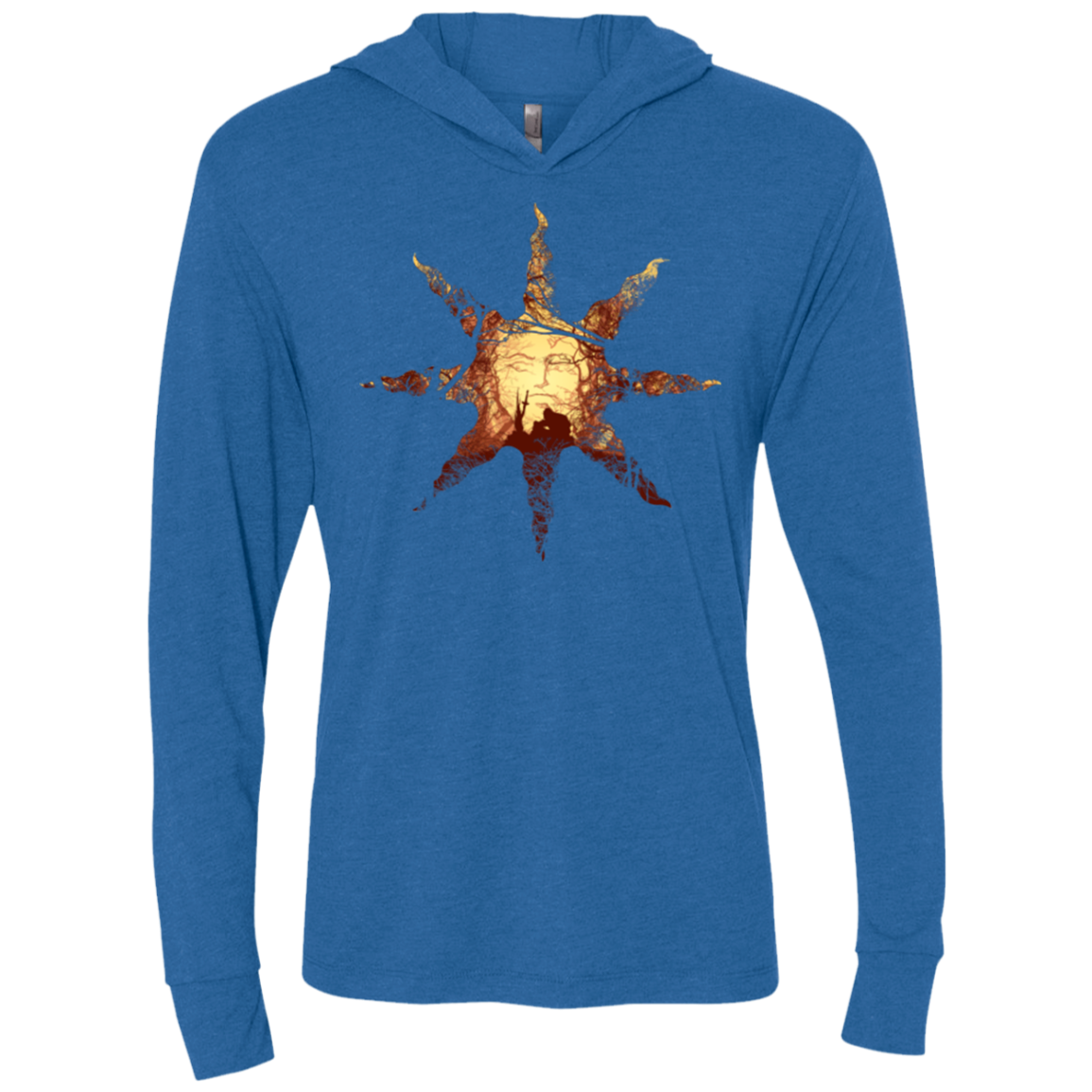 Bonfire Triblend Long Sleeve Hoodie Tee