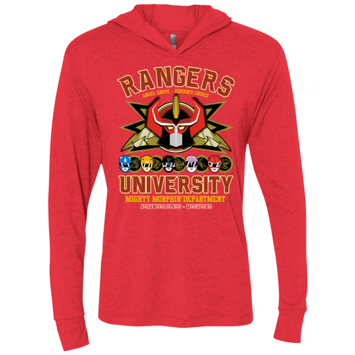 RANGERS U Ultimate Triblend Long Sleeve Hoodie Tee