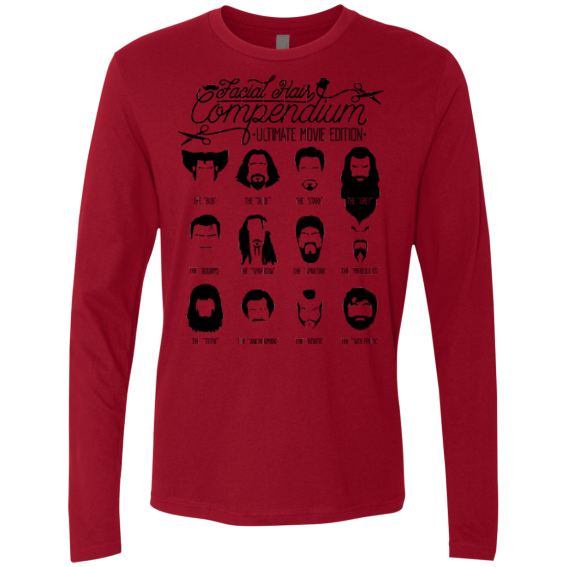 The Movie Facial Hair Compendium Men's Premium Long Sleeve