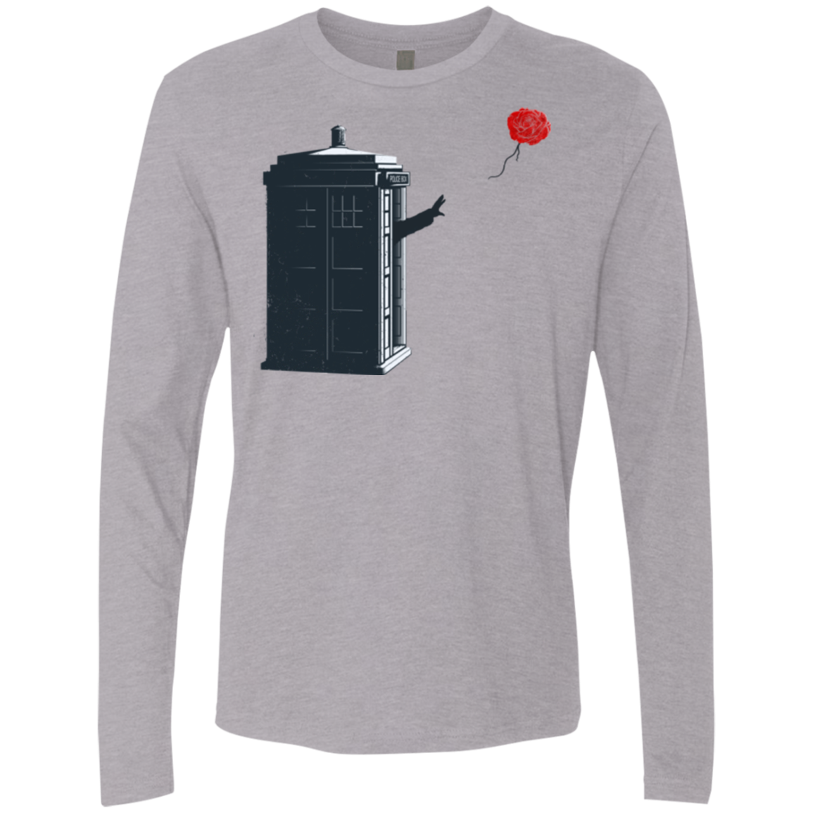 Dr Banksy Rose Balloon Men's Premium Long Sleeve