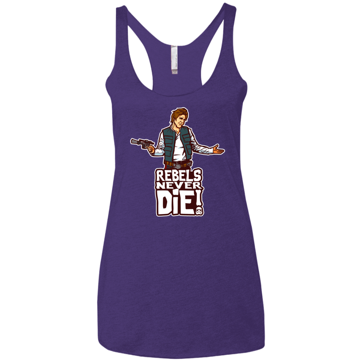 Rebels Never Die Women's Triblend Racerback Tank
