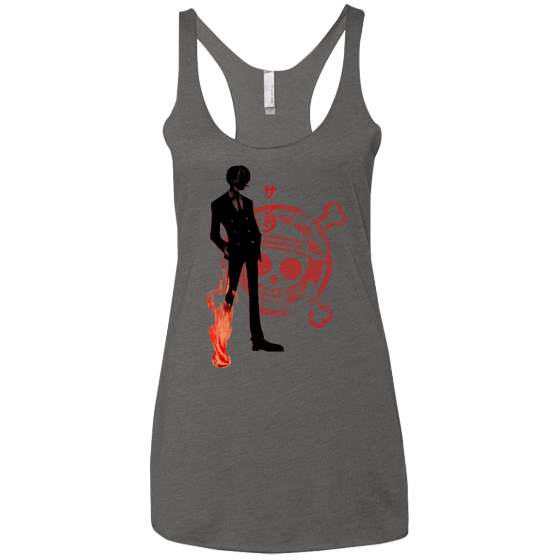 Black leg Women's Triblend Racerback Tank