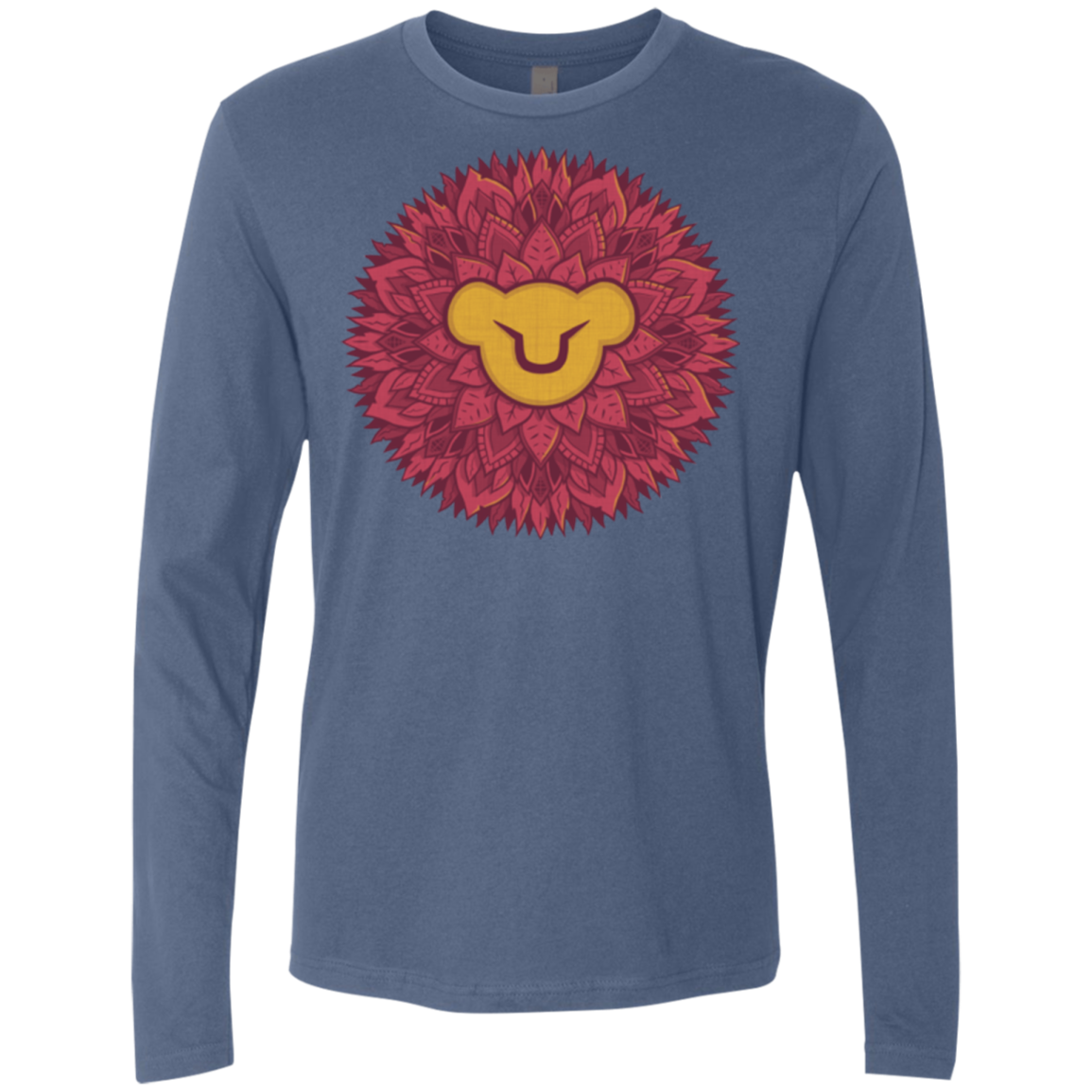 Leaf Mane Mandala Men's Premium Long Sleeve