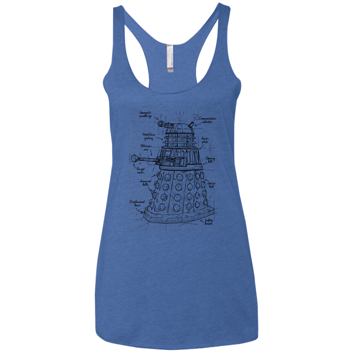 Dalek Plan Women's Triblend Racerback Tank