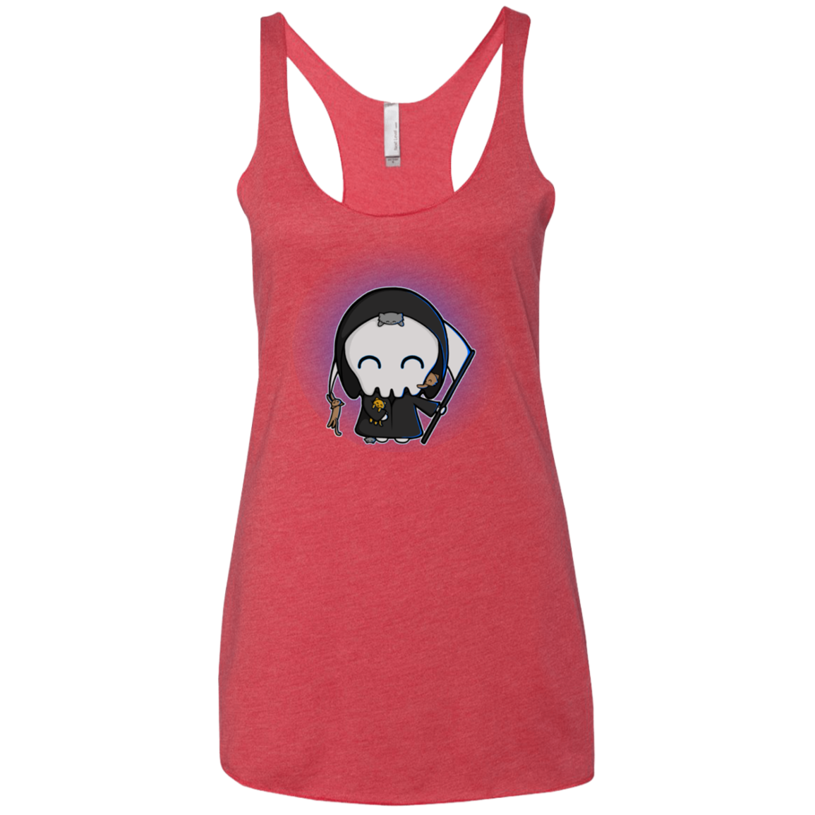 Death Loves Cats Women's Triblend Racerback Tank