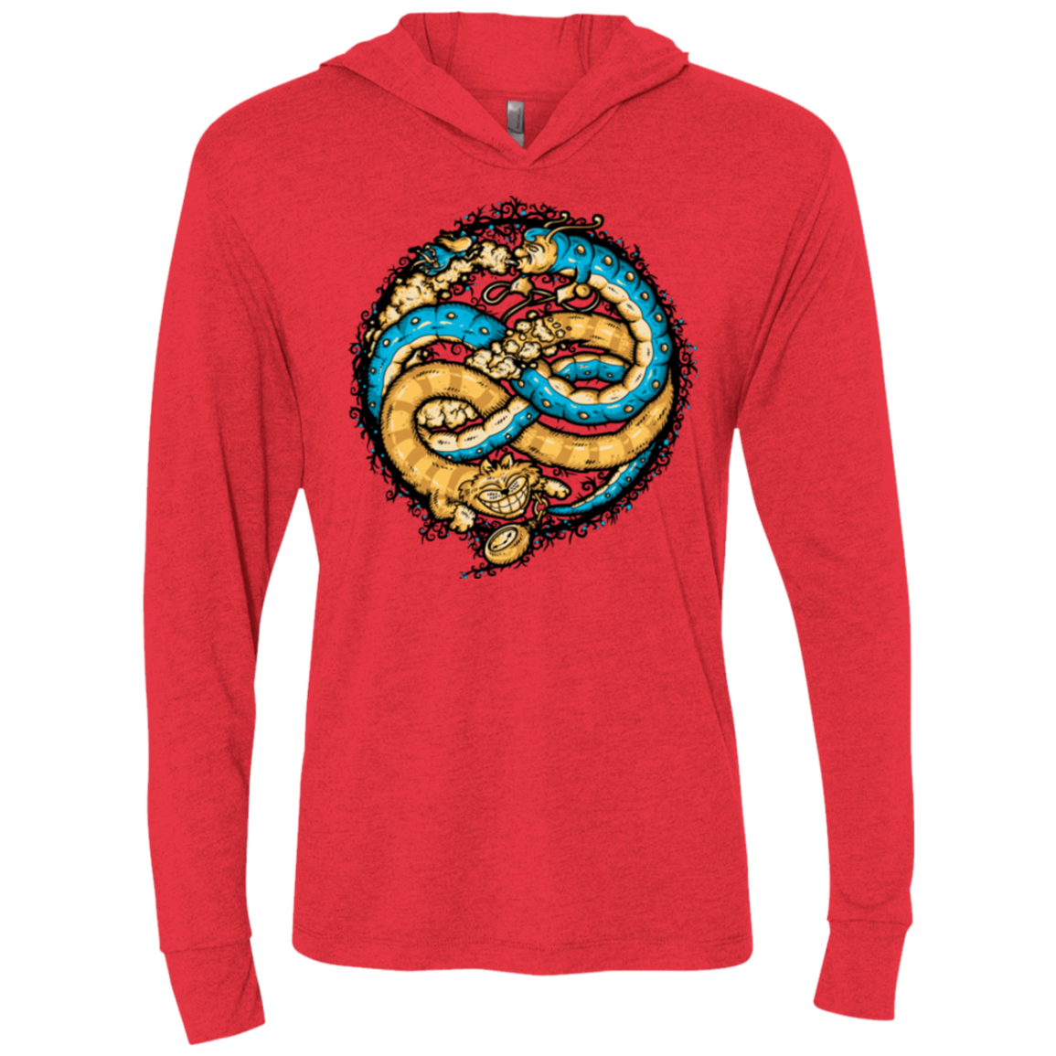 NEVERENDING WONDERLAND Triblend Long Sleeve Hoodie Tee