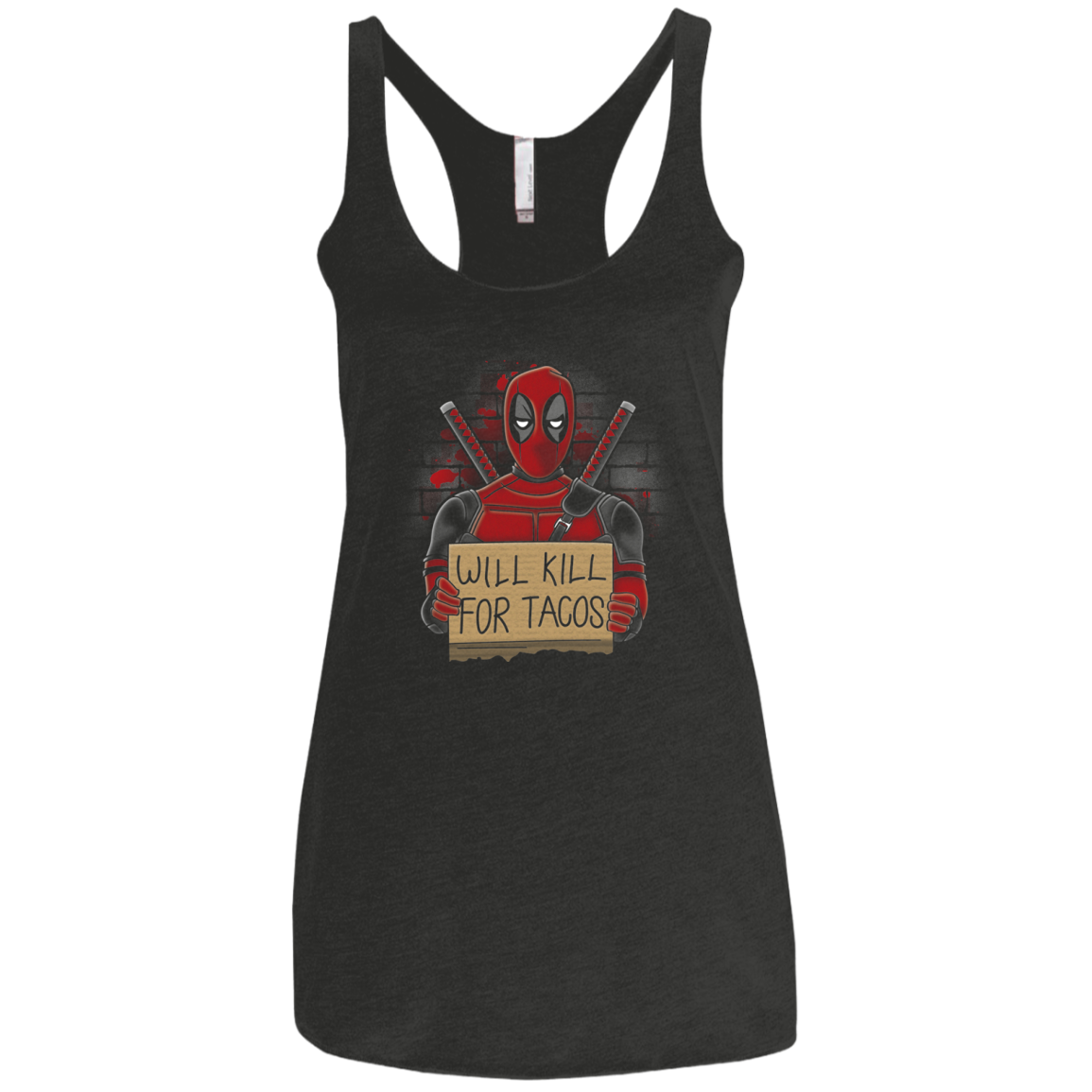 Will Kill for Tacos Women's Triblend Racerback Tank
