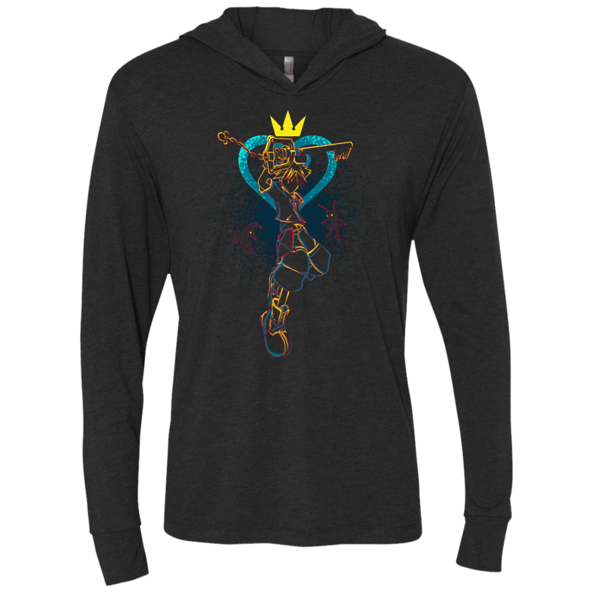 SHADOW OF HEARTHS Triblend Long Sleeve Hoodie Tee