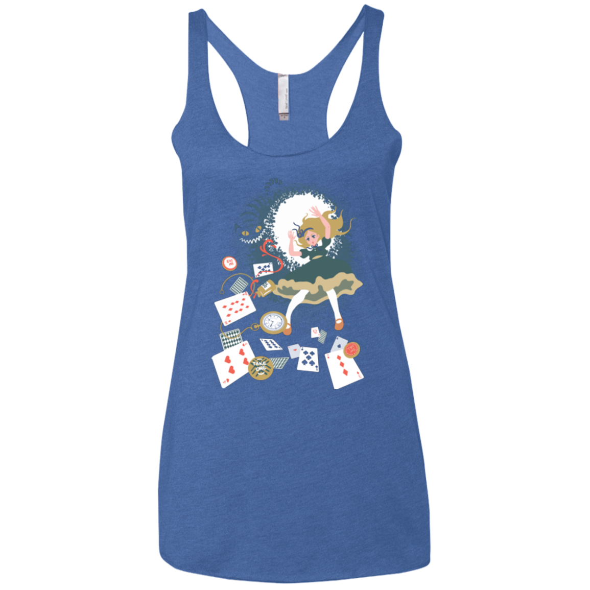 Down the rabbit hole Women's Triblend Racerback Tank