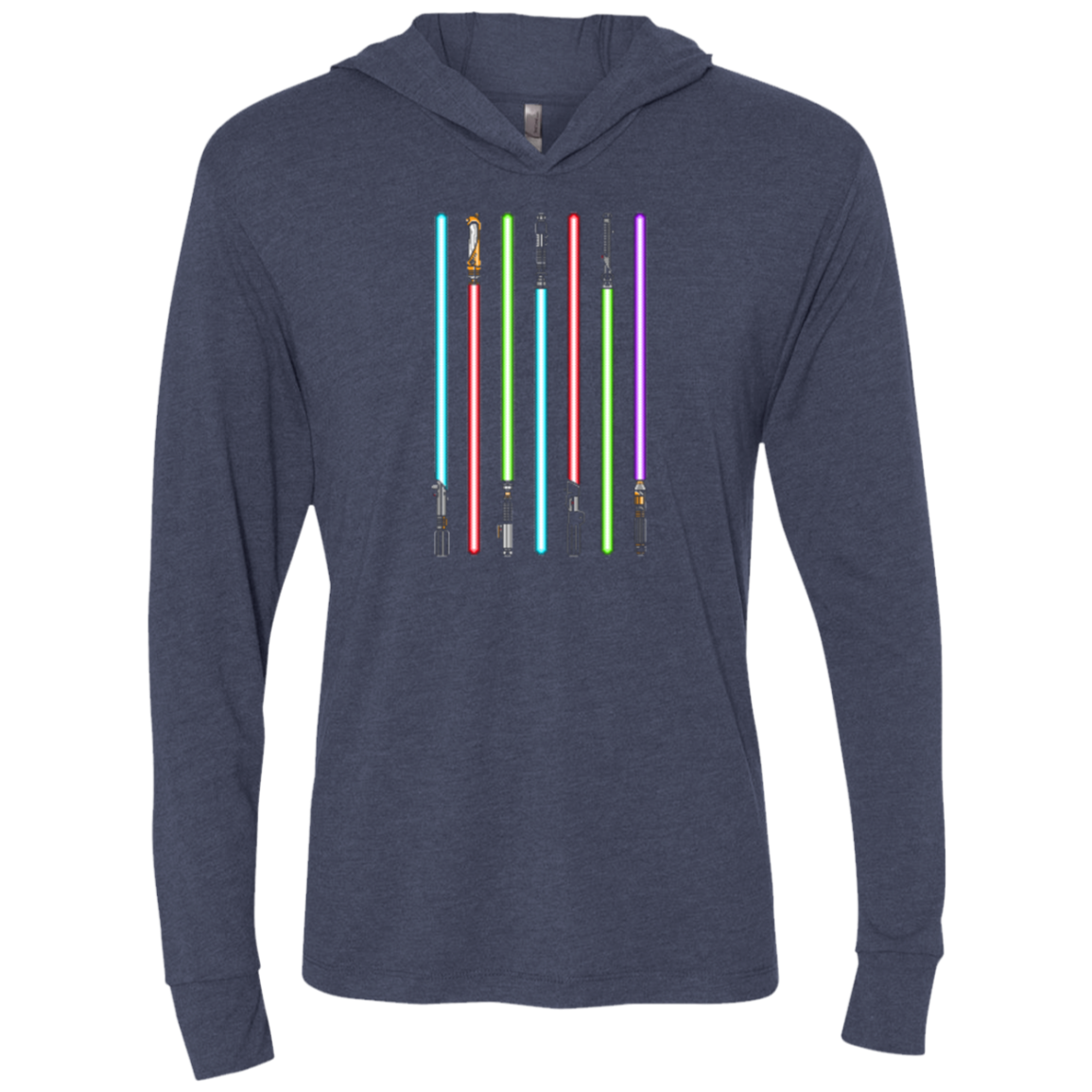 Choose Your Saber Triblend Long Sleeve Hoodie Tee