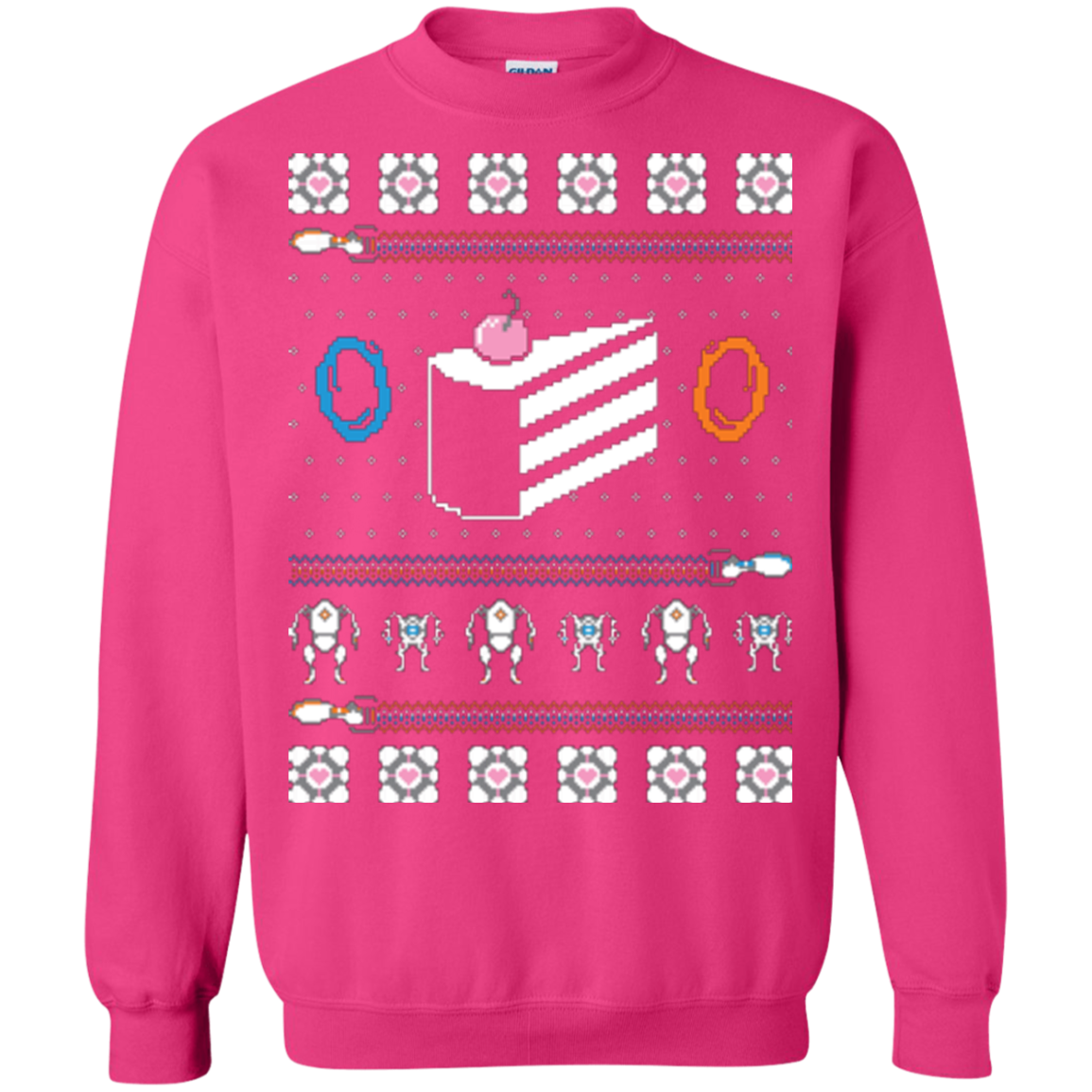 The Christmas Cake Is A Lie Crewneck Sweatshirt