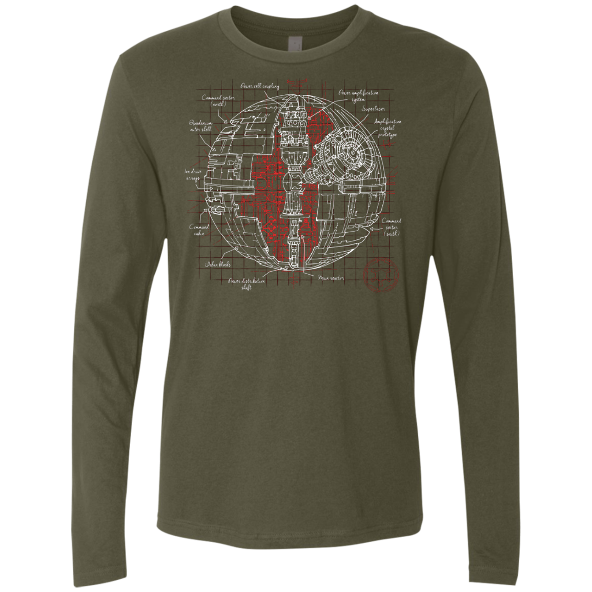 Death Star Plan Men's Premium Long Sleeve