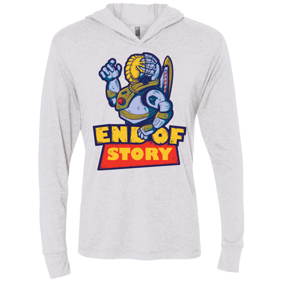 END OF STORY Triblend Long Sleeve Hoodie Tee