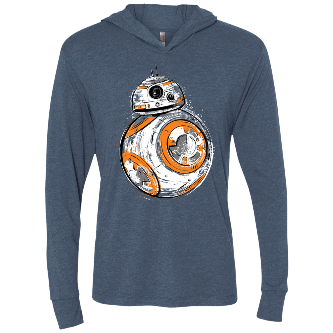 Astromech Droid Triblend Long Sleeve Hoodie Tee