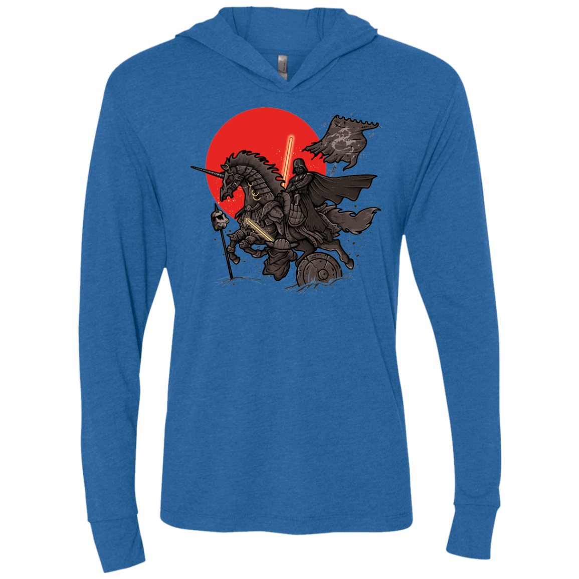 SAMURAI GALAXY Triblend Long Sleeve Hoodie Tee