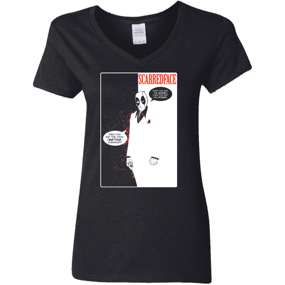 SCARREDFACE Women's V-Neck T-Shirt