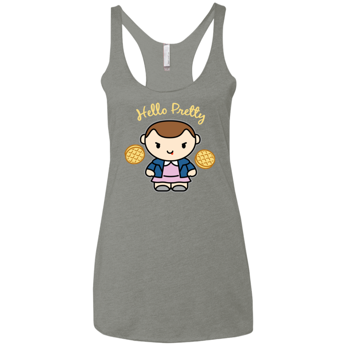Hello Pretty Women's Triblend Racerback Tank