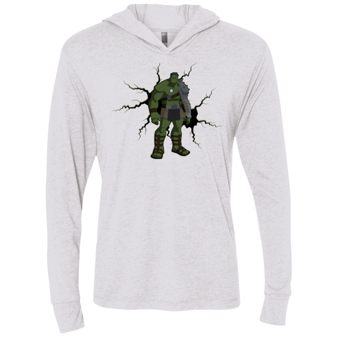 The Hulk Triblend Long Sleeve Hoodie Tee