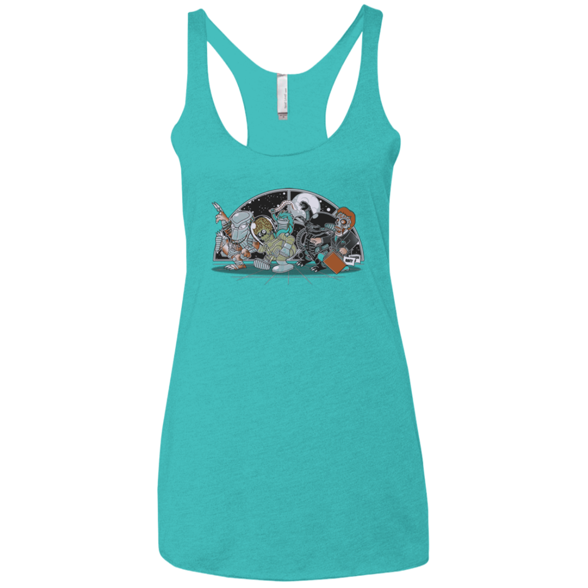 Where The Nasty Aliens are Women's Triblend Racerback Tank