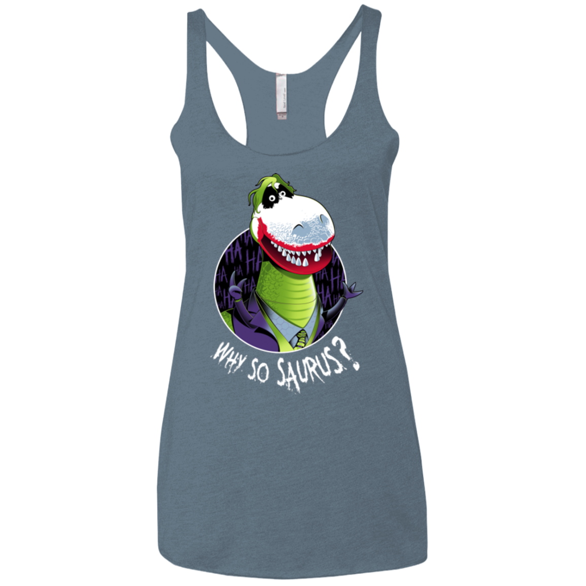 Why So Saurus Women's Triblend Racerback Tank