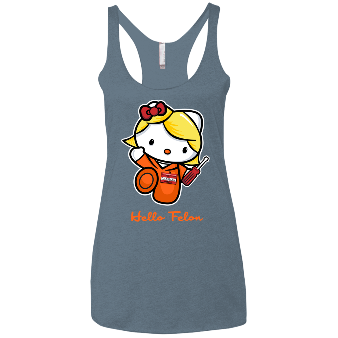 Orange is the New Cat Women's Triblend Racerback Tank