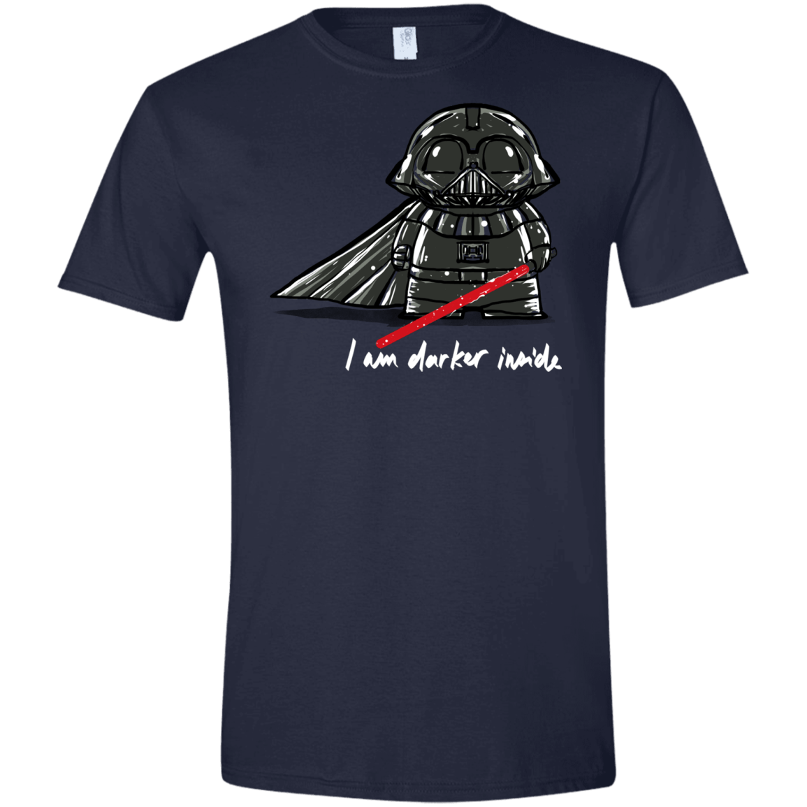 T-Shirts Navy / X-Small Darker Inside Men's Semi-Fitted Softstyle