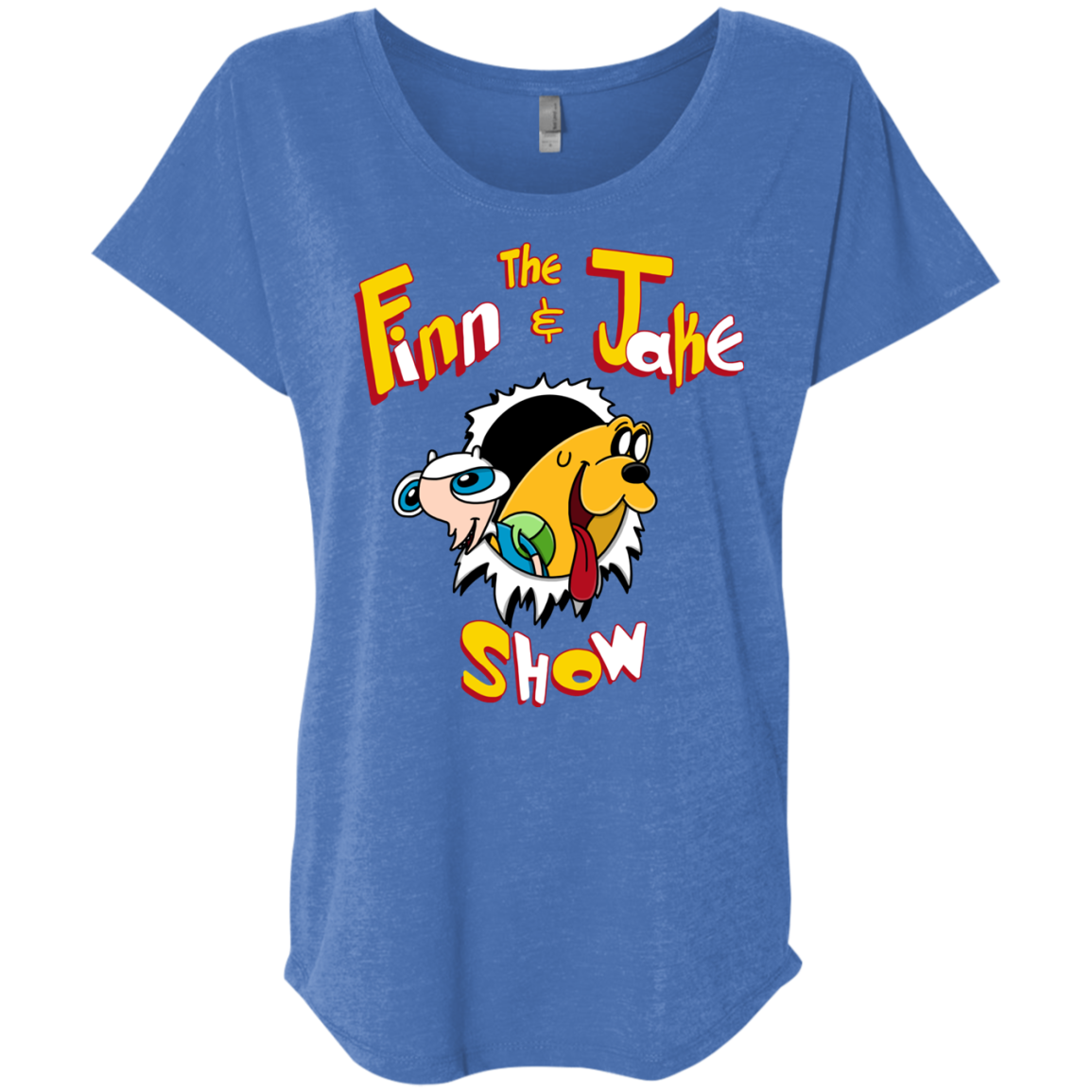 The Finn and Jake Show Triblend Dolman Sleeve
