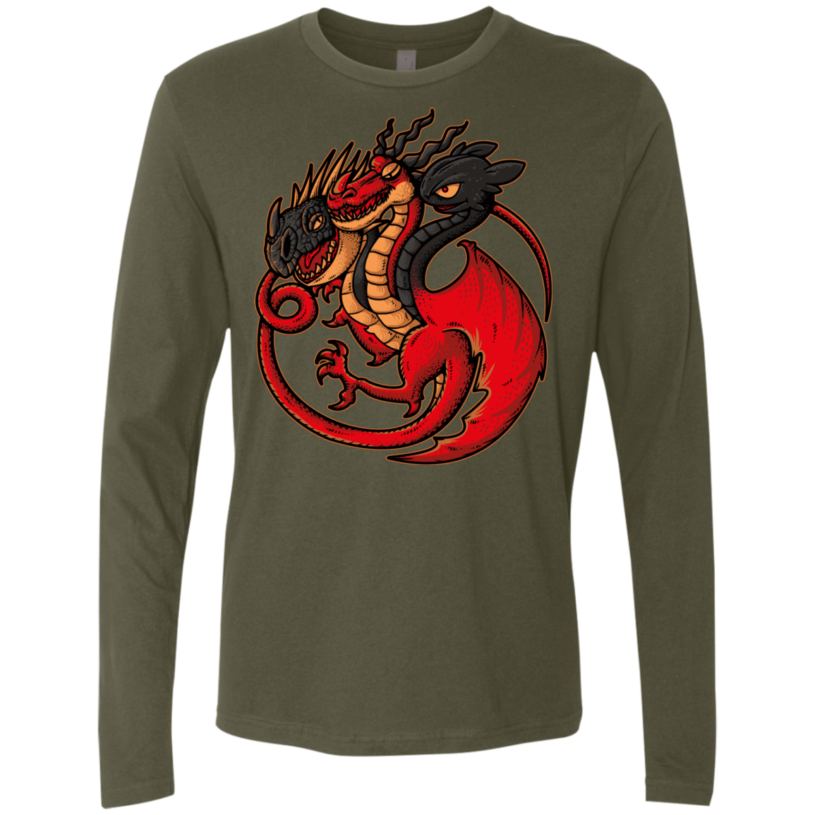 FIRE BLOOD AND TRAINING Men's Premium Long Sleeve