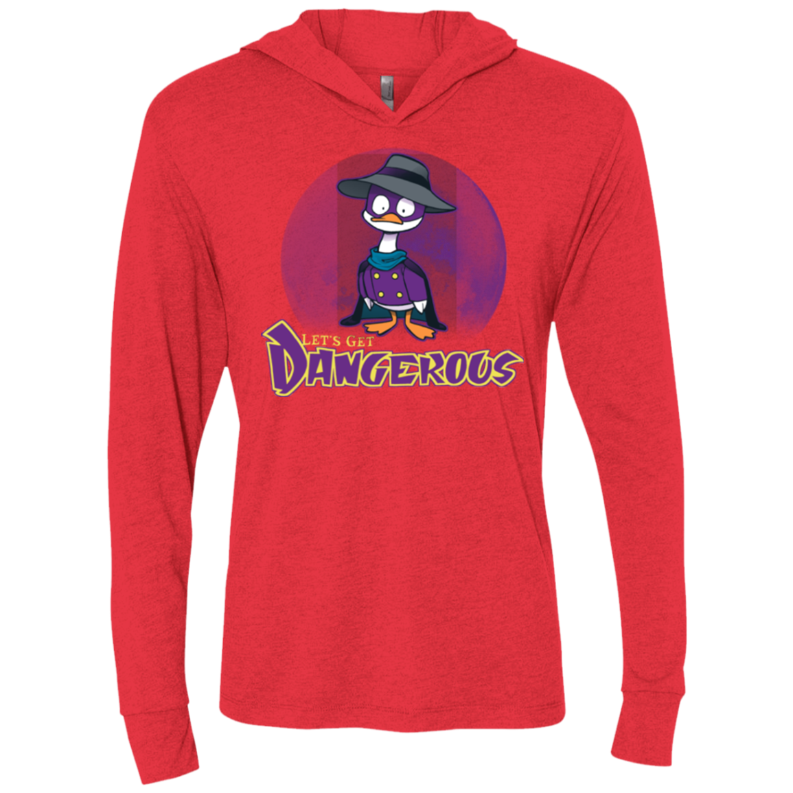 DW Duck Triblend Long Sleeve Hoodie Tee