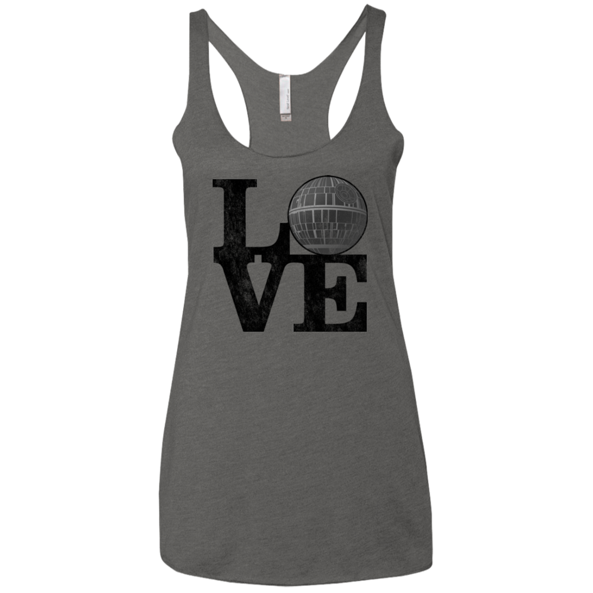 LOVE Deathstar 1 Women's Triblend Racerback Tank