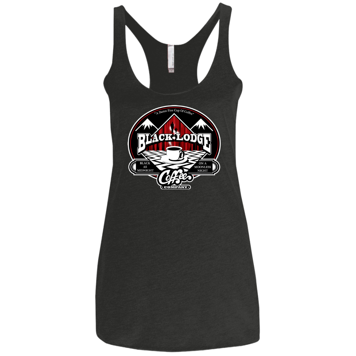 Black Lodge Coffee Company Women's Triblend Racerback Tank