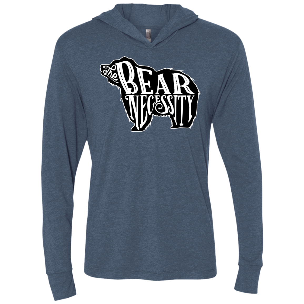The Bear Necessity Triblend Long Sleeve Hoodie Tee