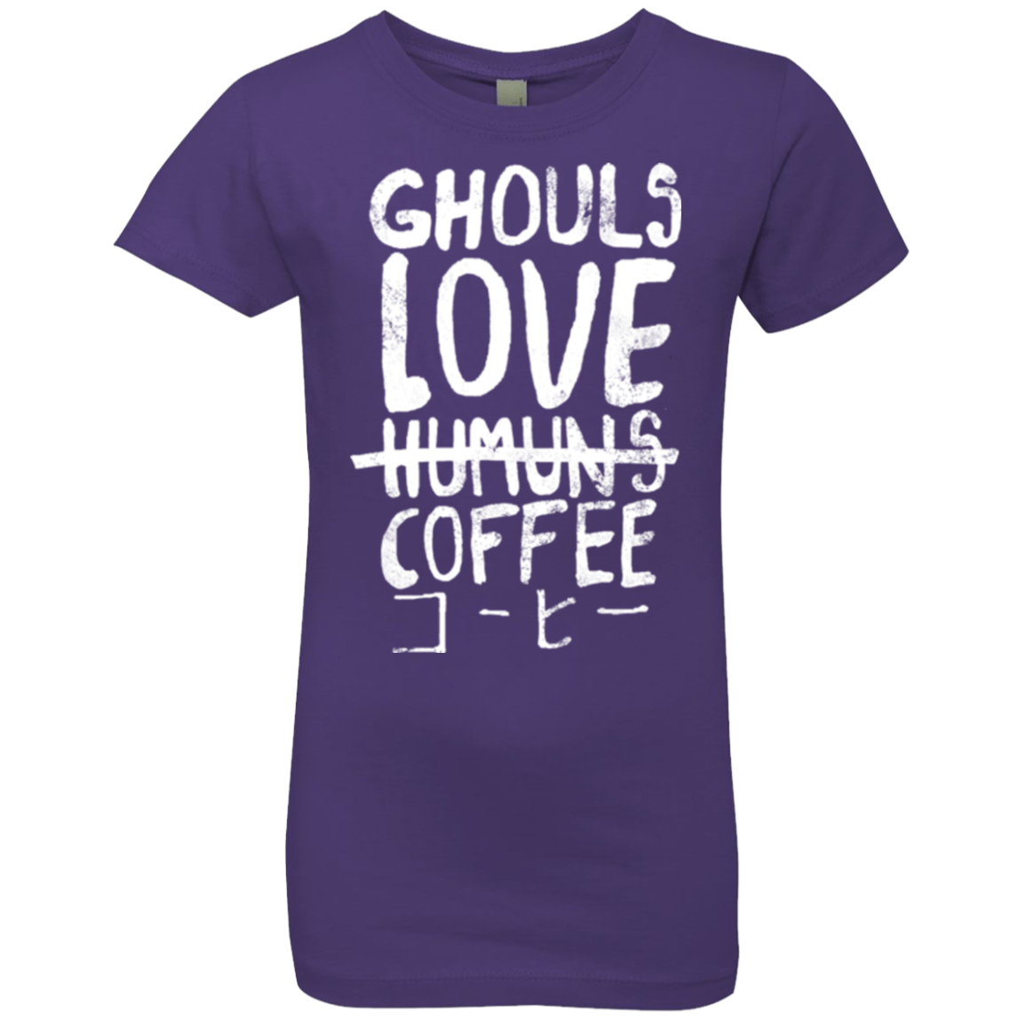 Ghouls Love Coffee Girls Premium T-Shirt