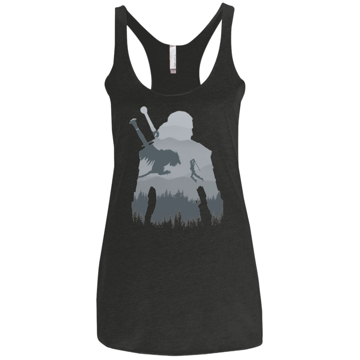 Wild silhouette Women's Triblend Racerback Tank