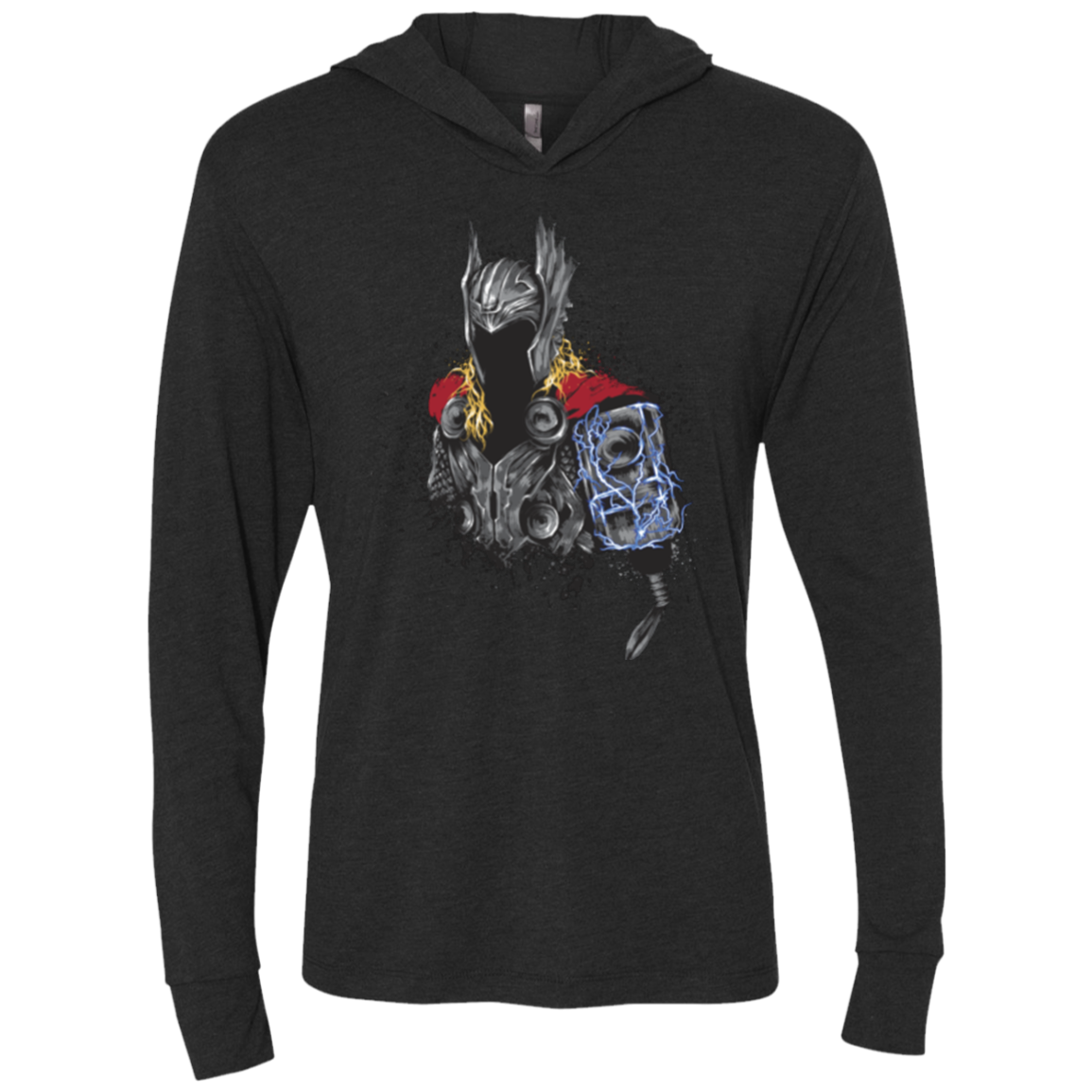 The Power of Thunder Triblend Long Sleeve Hoodie Tee