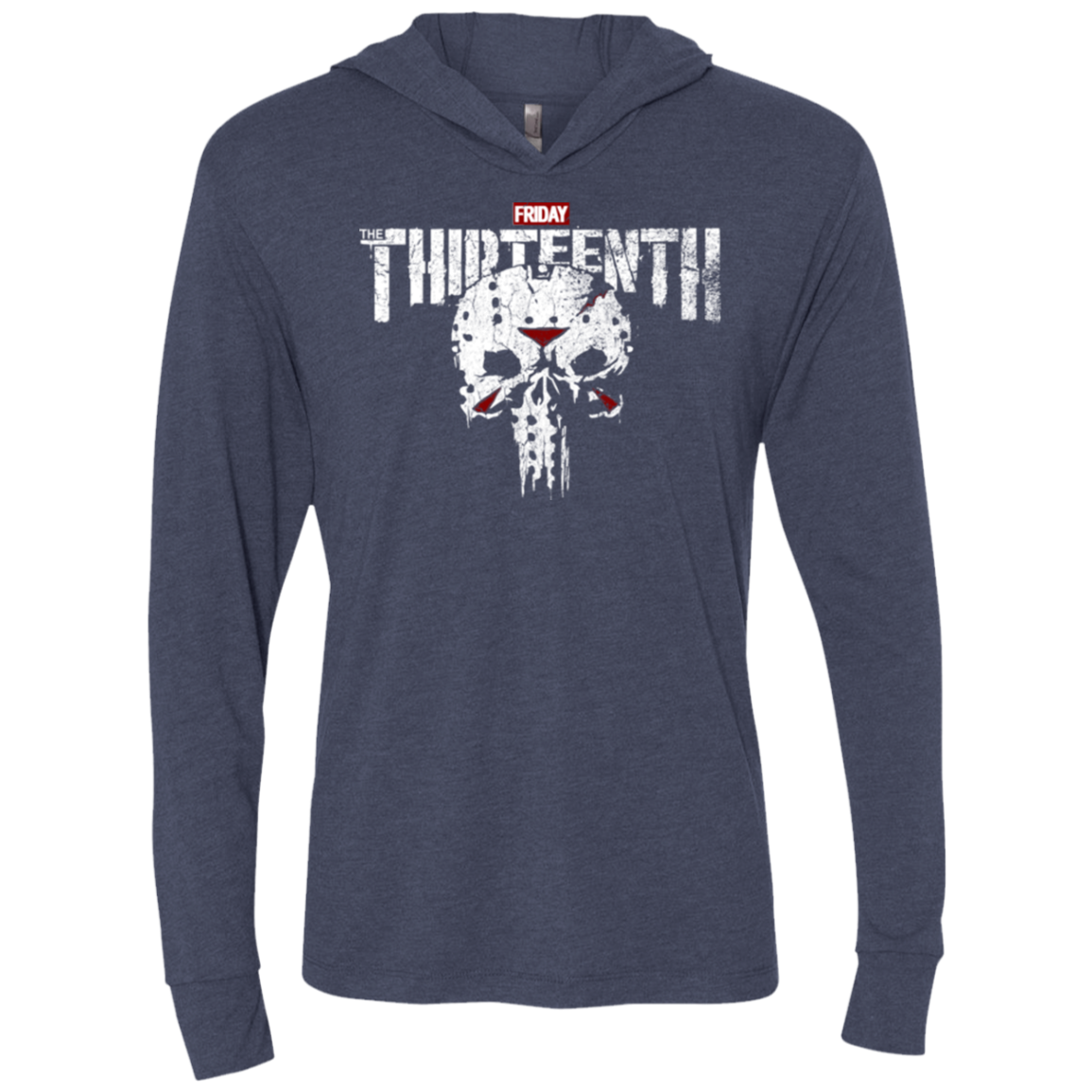 Punish The Campers Triblend Long Sleeve Hoodie Tee