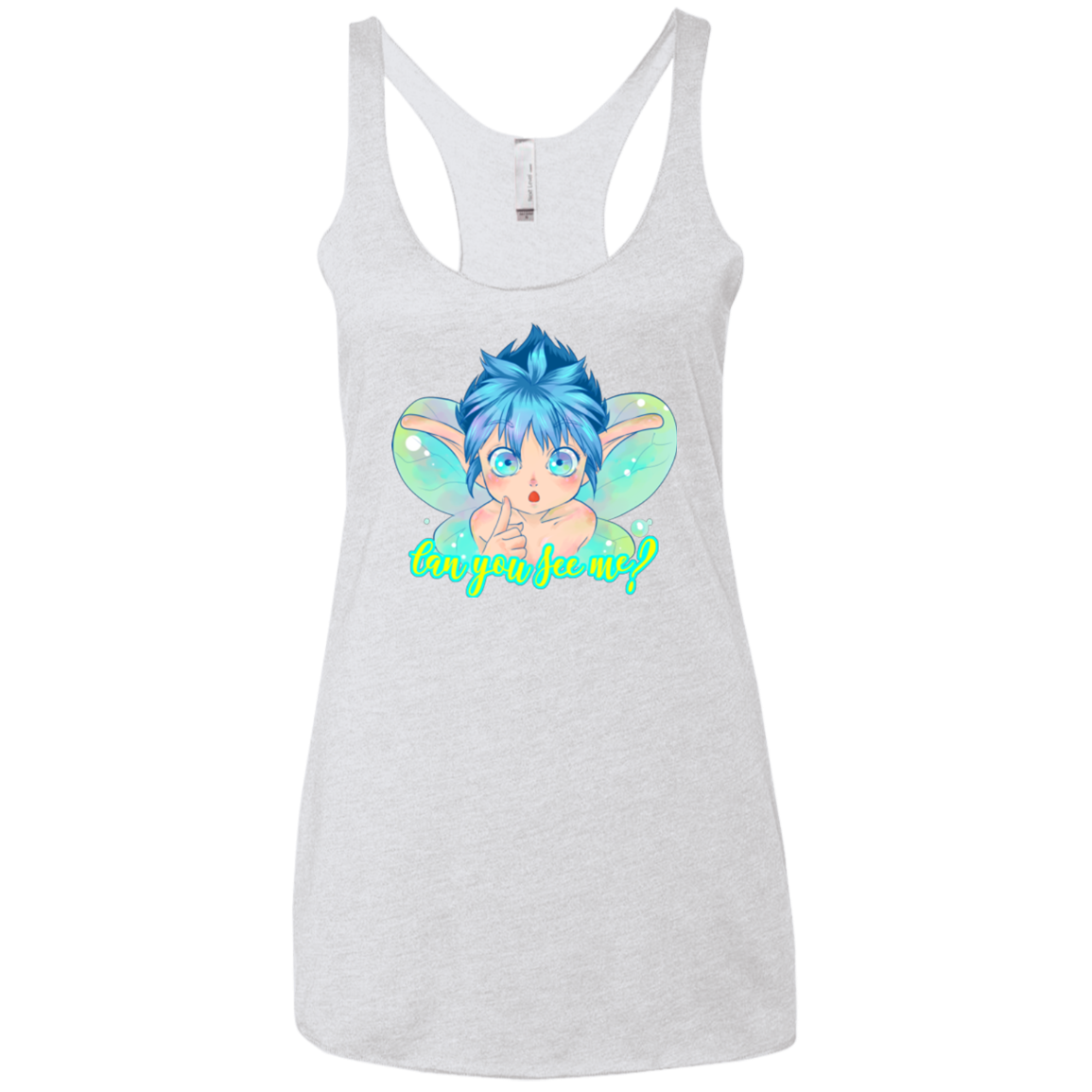 Can you see me Women's Triblend Racerback Tank