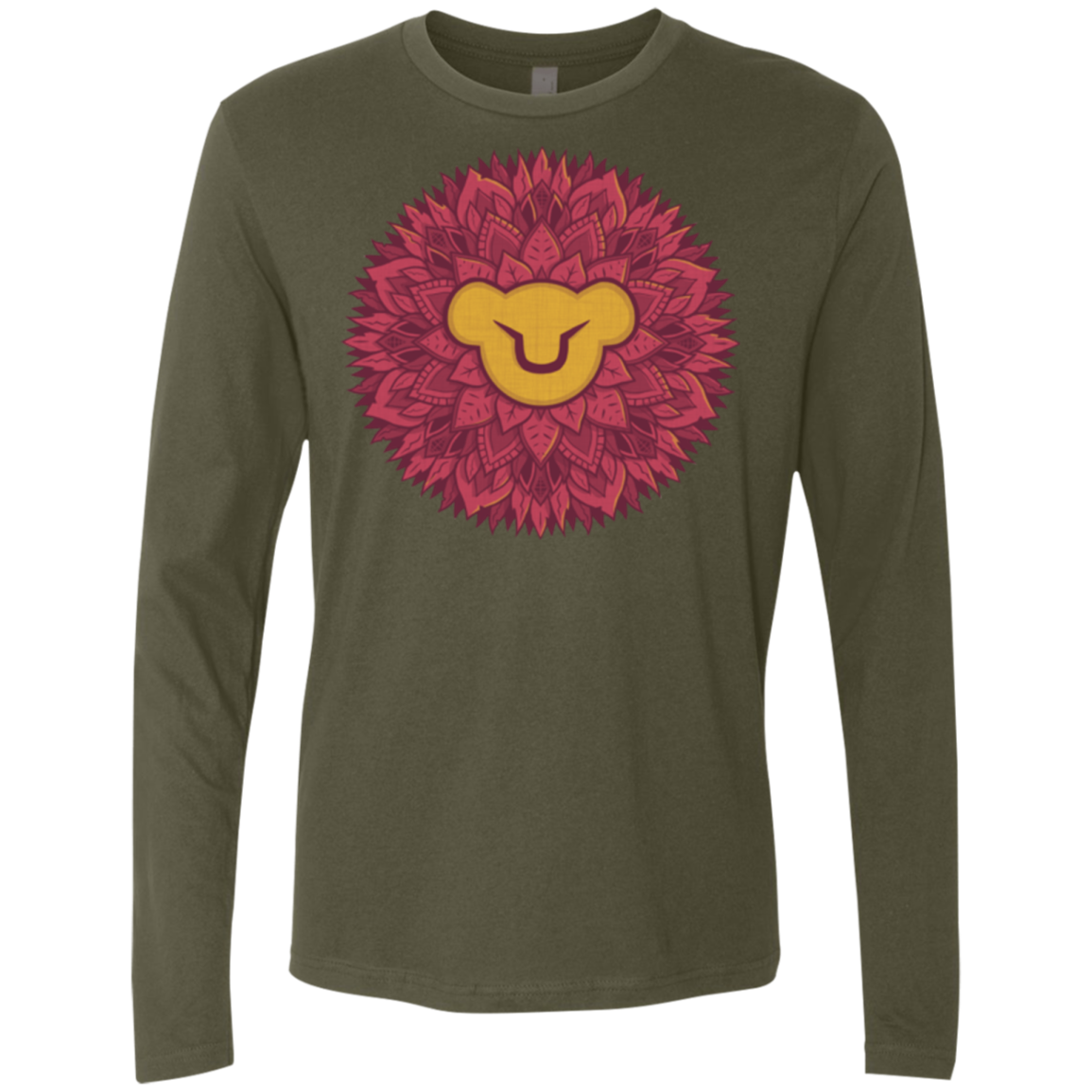 Leaf Mane Mandala Men's Premium Long Sleeve